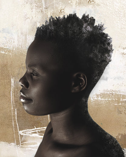 Artwork print of portrait of an african lady by Francoise V Fine Art Gallery in Cape Town, South Africa