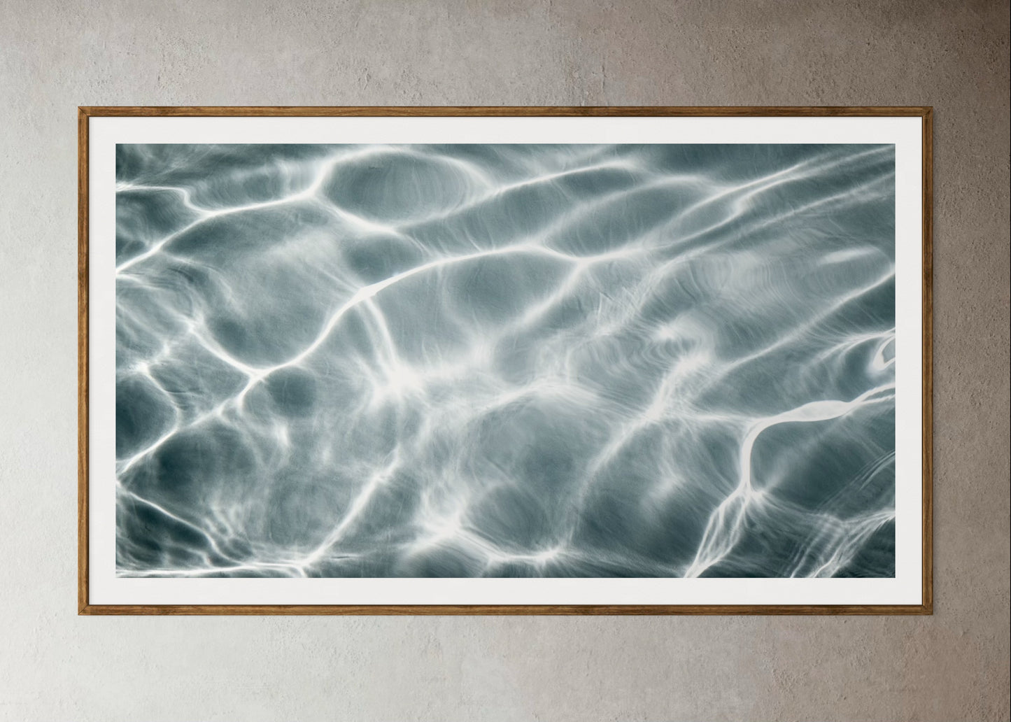 Natural Wood Kiaat framed photo of serene water  by Francoise V Fine Art Gallery in Cape Town, South Africa